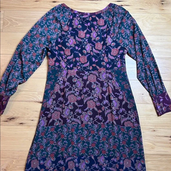 CAbi Multicolor Floral Long Sleeve Maxi Dress | Size Medium - Picture 7 of 11